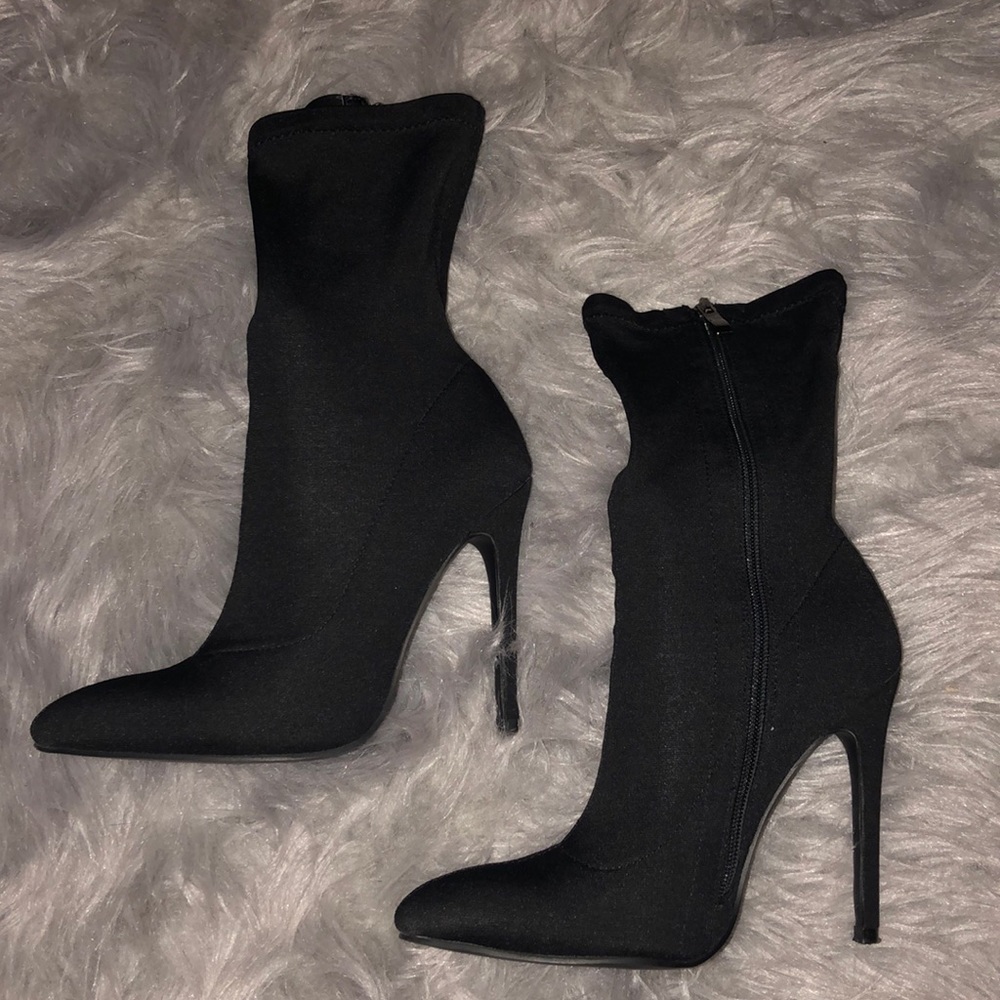 Black Mid-calf Booties